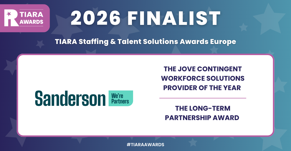 Sanderson a Finalist in the TIARA Staffing & Talent Solutions Awards 2026
